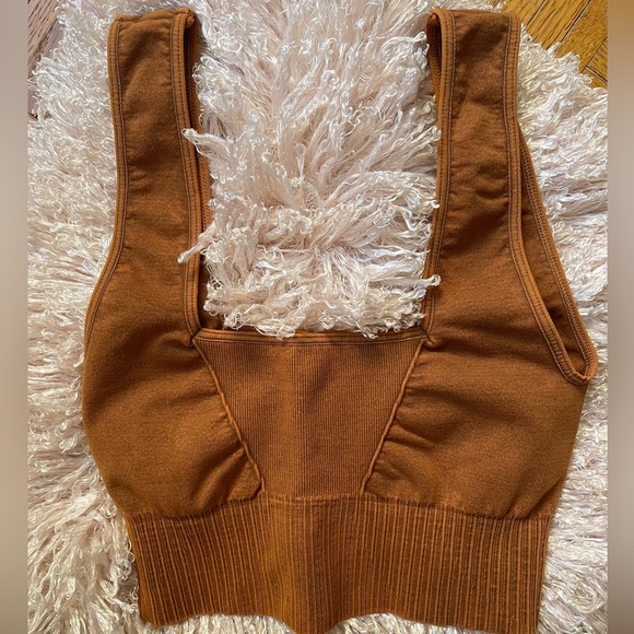 Free People Good Karma Square Neck Crop Top in Toasted Coconut Size XS/S… - Picture 7 of 9